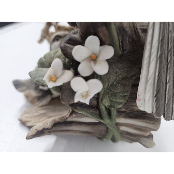 Vintage 1979 Homco Masterpiece Porcelain Mockingbird Mom & Baby Bird Figurine - Picture 12 of 12